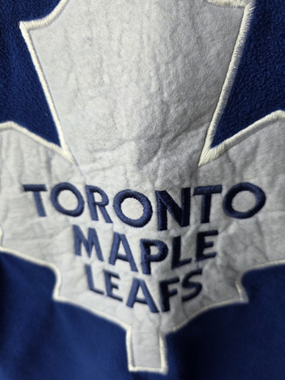 Vintage NHL Hockey Toronto Maple Leafs 1/4 Zip Fleece Sweater Mens Medium - Picture 7 of 11